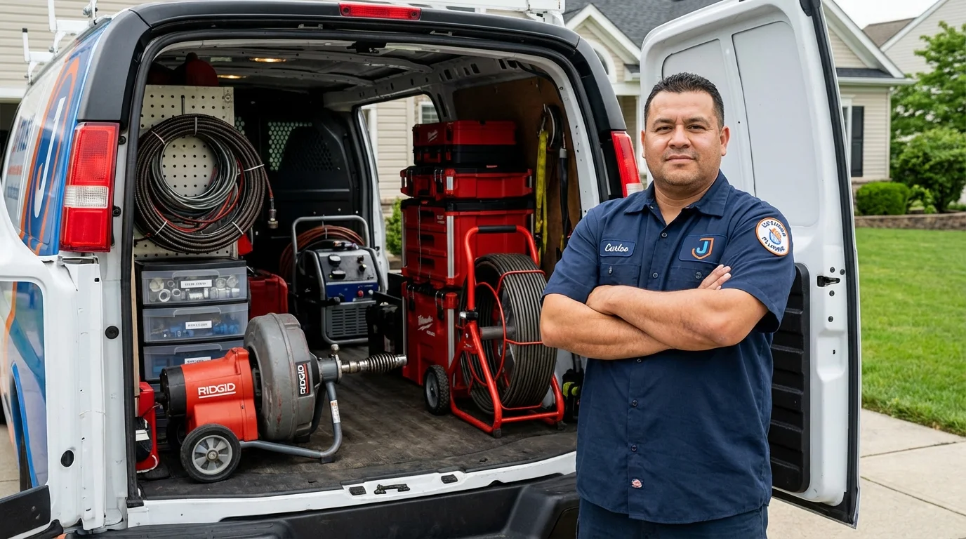 Professional drain cleaning equipment and Johns Plumbing LLC plumber in Anadarko