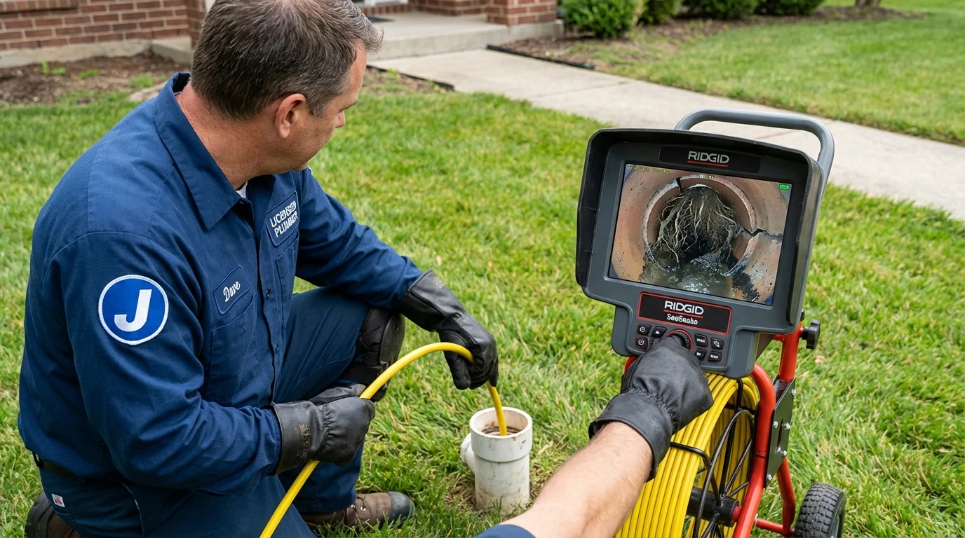 Sewer camera inspection being performed by Johns Plumbing LLC in Anadarko